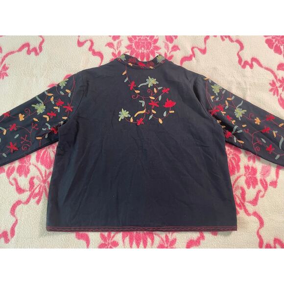 vintage dead stock 100% cotton BFA Classics embroidered light jacket SZ PXL - Picture 4 of 8